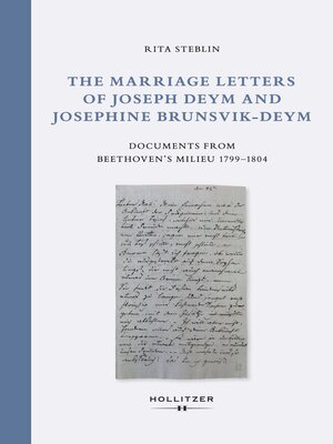 cover image of The Marriage Letters of Joseph Deym and Josephine Brunsvik-Deym